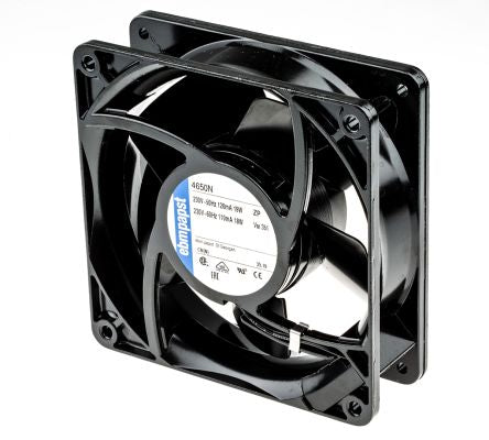 ebm-papst 4000 N Series Axial Fan Kit, 230V ac, 160 m³/h, 19 W, IP20 119 mm, 119mm, 38 mm