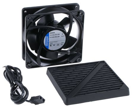 ebm-papst 4000 N Series Axial Fan Kit, 115V ac, 180 m³/h, 18 W, IP20 119 mm, 119mm, 38 mm
