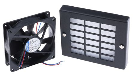 ebm-papst 3400 N Series Axial Fan Kit, 24V dc, 102 m³/h, 2.7 W, IP68 92 mm 25mm 25 mm