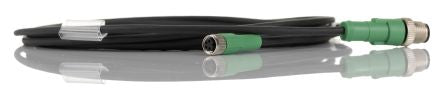 Phoenix Contact Female 4 way M8, Straight to Male 4 way M12, Straight Sensor Actuator Cable, 3 m