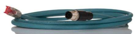 Phoenix Contact NBC-MS/ 2.0-94B/R4AC SCO US, 2 m Cat5 Ethernet Cable, Blue, Shielded 2 Polyurethane Sheath