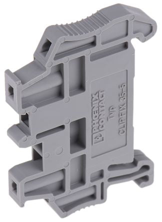 Phoenix Contact CLIPFIX 35-5 V0 Series End Stop for Use with FBS5, DIN Rail NS 35/7.5, DIN Rail NS 35/15, UC-TM5, KSS 6,