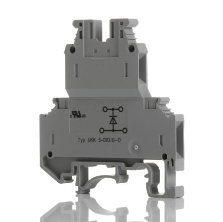 Phoenix Contact 2791032 UKK 5-DIO/U-O Series Component Terminal Block Grey, 0.2mm², 4 mm², 2-Level, Screw