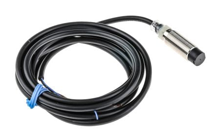 Omron E2B-M12KN08-WP-C1 2M Threaded Barrel Inductive Proximity Sensor, M12 NPN E2B 24V dc 8 mm 30 V dc 200mA