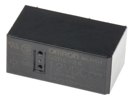 Omron PCB Power Relay, 12V dc Coil, 8A Switching Current, DPDT