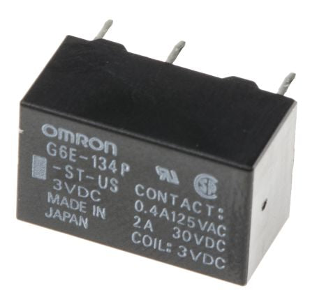 Omron PCB Power Relay, 3V dc Coil, 3A Switching Current, SPDT