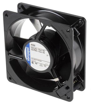 ebm-papst 4000 Z Series Axial Fan, 230V ac, 160 m³/h, 19 W, IP20 119 mm, 119mm, 38 mm
