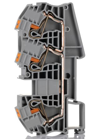 Phoenix Contact 3208760 PT 16 Clipline Series Feed Through Terminal Block Grey, 0.5mm², 25 mm², 1-Level, Push-in