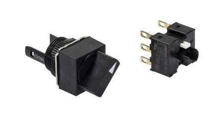Omron Selector Switch - (DPDT) 16 mm Cutout Diameter 2 Positions
