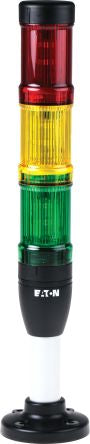 Eaton SL4 Series Yellow, Red, Green Signal Tower No Sounder Component, 3 Lights 24V ac/dc Foot, Tube