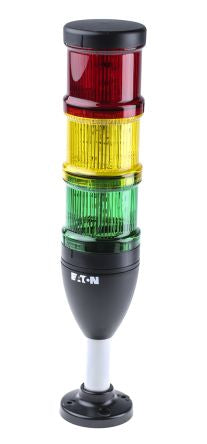 Eaton SL7 Series Red, Yellow, Green Signal Tower No Sounder Component, 3 Lights 24V ac/dc Tube, Base