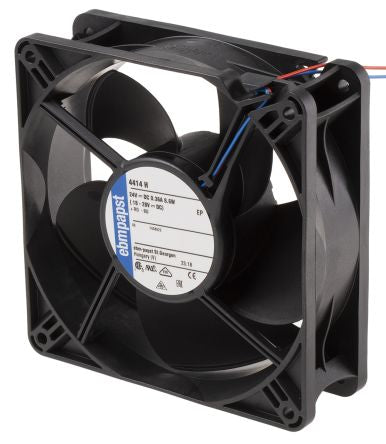 ebm-papst 4400 Series Axial Fan, 24V dc, 240 m³/h, 8.6 W, IP20 119 mm 38mm 38 mm