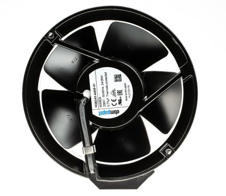 ebm-papst W2E142 Series Axial Fan, 230V ac, 440 m³/h, 26 W, 0.12 A Max, IP22 150 mm, 172mm, 51 mm