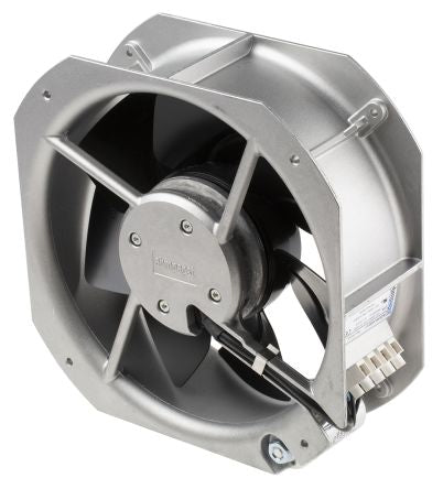 ebm-papst W2E200 Series Axial Fan, 115V ac, 880 m³/h, 64 W, 500 mA Max, IP22 260 mm, 225mm, 80 mm