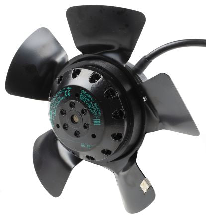 ebm-papst A Series Axial Fan, 230V ac, 400 V ac, 940 m³/h, 70 W, 260 mA Max, IP44 195 mm, 73mm, 72.5 mm