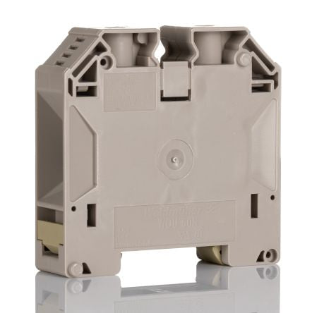 Weidmüller 1186630000 W Series Feed Through Terminal Block Dark Beige, 10mm², 70 mm², 1-Level, Screw