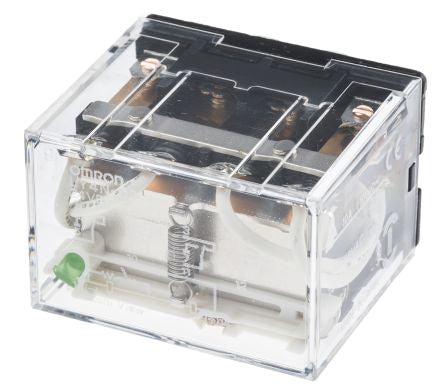 Omron Power Relay, 24V dc Coil, 10A Switching Current, 4PDT