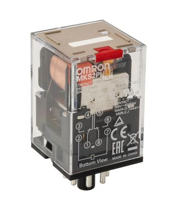 Omron Power Relay, 240V ac Coil, 10A Switching Current, DPDT