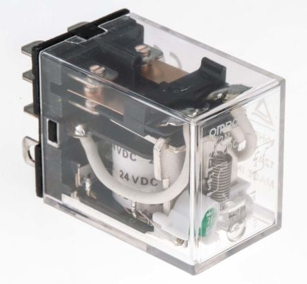 Omron Power Relay, 24V dc Coil, 10A Switching Current, DPDT