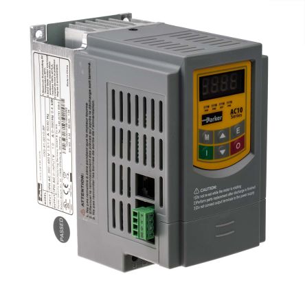 Parker Inverter Drive, 0.37 kW, 3 Phase, AC10 Series 480V 1 A