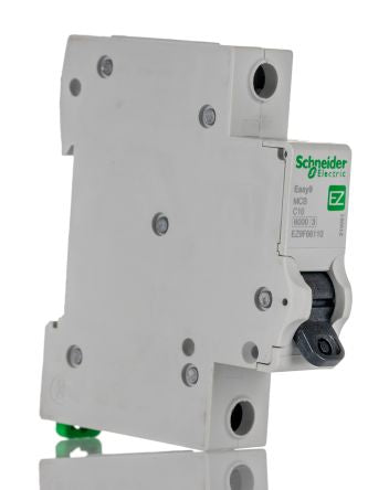 Schneider Electric Easy9 Easy9 Miniature Circuit Breaker, 1-Pole, 10A, Type C, 230V ac AC, 6 kA Breaking Capacity