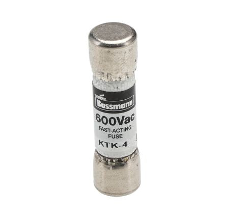 Eaton 4A F Melamine Cartridge Fuse, 10 x 38 mm