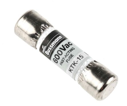 Eaton 15A F Melamine Cartridge Fuse, 10 x 38 mm