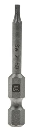 Phoenix Contact Hex Screwdriver Bit, 2 mm Tip, 2 mm Tip, Hex Drive, 50 mm Overall 5-Piece