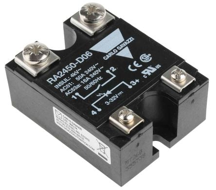 Carlo Gavazzi RA24 Series Solid State Relay, 50 A Load, Panel Mount, 280 V ac Load, 32V dc Control