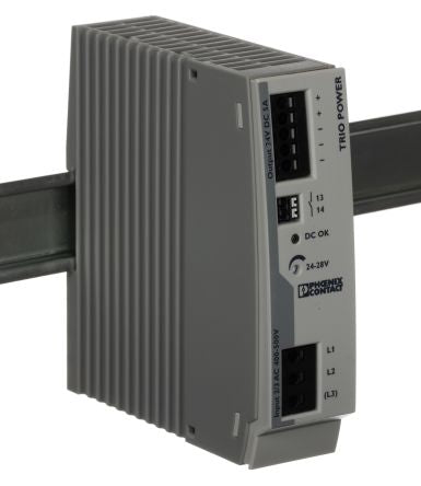 Phoenix Contact TRIO POWER Switched Mode DIN Rail Power Supply 575V ac AC Input 28V dc, 5 A Output DC 120 W