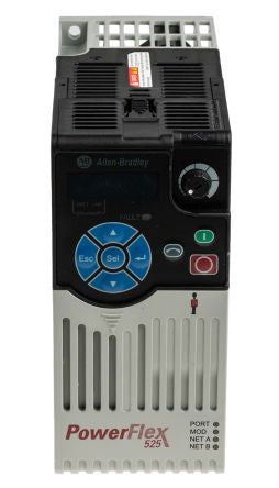 Allen Bradley Inverter Drive, 1.5 kW, 3 Phase, PowerFlex 525 Series 528V 4 A
