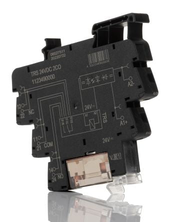 Weidmüller TRS Series Interface Relay, DIN Rail, 24V Coil, DPDT, 20mA