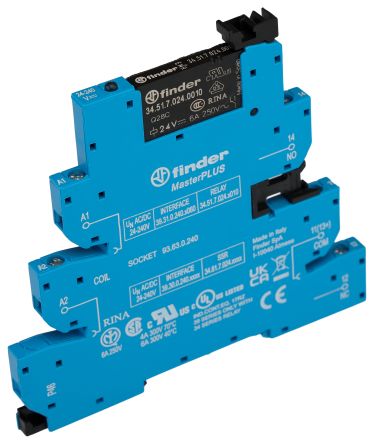 Finder 39 Series Interface Relay, DIN Rail, 240V ac/dc Coil, SPDT