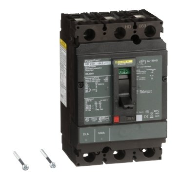 Circuit breaker, PowerPacT H, 25A, 3 pole, 600VAC, 14kA, lugs, thermal magnetic, 80% (Circuit breaker PowerPacT H) is a Schneider Electric product. Designed for reliable performance and long service life. Available across Iraq — contact us for pricing and delivery options.