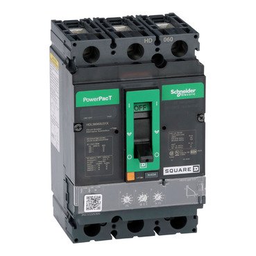 Circuit breaker, PowerPacT H, 60A, 3 pole, 600VAC, 14kA, lugs, Micrologic 3.2, 80% (Circuit breaker PowerPacT H) is a Schneider Electric product. Designed for reliable performance and long service life. Available across Iraq — contact us for pricing and delivery options.