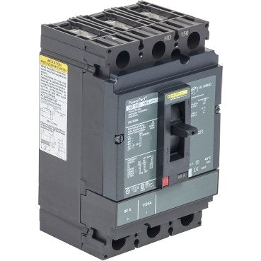 Circuit breaker, PowerPacT H, 150A, 3 pole, 600VAC, 14kA, lugs, thermal magnetic, 80%, 50 degree ambient (Circuit breaker PowerPacT H) is a Schneider Electric product. Designed for reliable performance and long service life. Available across Iraq — contact us for pricing and delivery options.