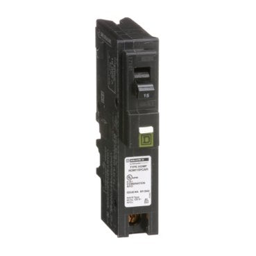 Mini circuit breaker, Homeline, 15A, 1 pole, 120VAC, 10kA AIR, combo arc fault, plug on neutral, plug in, UL [TAA] (Mini circuit breaker Homeline) is a Schneider Electric product. Designed for reliable performance and long service life. Available across Iraq — contact us for pricing and delivery options.