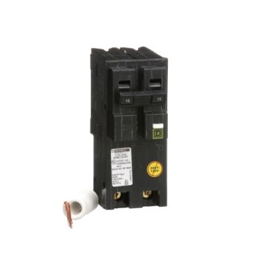 Mini circuit breaker, Homeline, 15A, 2 pole, 120VAC, 10kA AIR, combo arc fault, pigtail neutral, plug in, UL [TAA] (Mini circuit breaker Homeline) is a Schneider Electric product. Designed for reliable performance and long service life. Available across Iraq — contact us for pricing and delivery options.