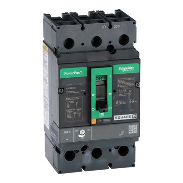 Circuit breaker, PowerPacT J, 250A, 3 pole, 600VAC, 14kA, lugs, thermal magnetic, 100% (Circuit breaker PowerPacT J) is a Schneider Electric product. Designed for reliable performance and long service life. Available across Iraq — contact us for pricing and delivery options.