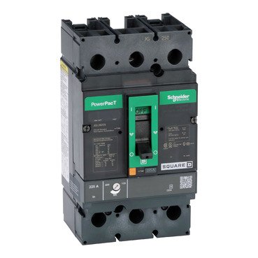 Circuit breaker, PowerPacT J, 225A, 2 pole, 600VAC, 18kA, lugs, thermal magnetic, 80% (Circuit breaker PowerPacT J) is a Schneider Electric product. Designed for reliable performance and long service life. Available across Iraq — contact us for pricing and delivery options.