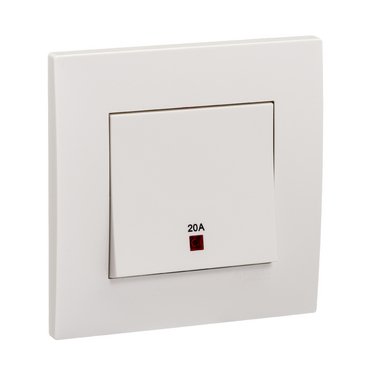 Double Pole Switch, Vivace, 20A, 250V, 1 gang, with neon indicator, white (Double Pole Switch Vivace) is a Schneider Electric product. Designed for reliable performance and long service life. Available across Iraq — contact us for pricing and delivery options.