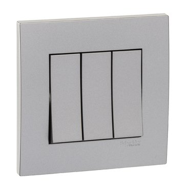Switch, Vivace, 16AX, 250V, 1 way, 3 gang, aluminium silver (Switch Vivace) is a Schneider Electric product. Designed for reliable performance and long service life. Available across Iraq — contact us for pricing and delivery options.
