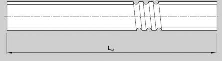 Bosch Rexroth Shaft, 16 mm Shaft Diameter, 1000 mm Shaft Length