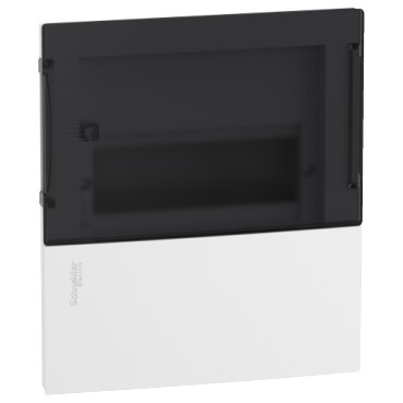 Enclosure, Resi9 MP, flush mounting, 1 row of 8 modules, IP40, smoked door, 1 earth + 1 neutral terminal blocks (Enclosure Resi9 MP) is a Schneider Electric product. Designed for reliable performance and long service life. Available across Iraq — contact us for pricing and delivery options.