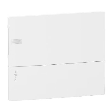 Enclosure, Resi9 MP, flush mounting, 1 row of 12 modules, IP40, white door, 1 earth + 1 neutral terminal blocks (Enclosure Resi9 MP) is a Schneider Electric product. Designed for reliable performance and long service life. Available across Iraq — contact us for pricing and delivery options.