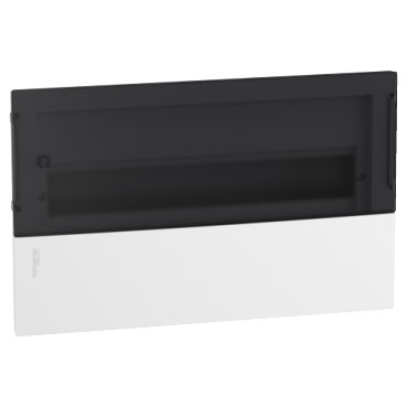 Enclosure, Resi9 MP, flush mounting, 1 row of 18 modules, IP40, smoked door, 1 earth + 1 neutral terminal blocks (Enclosure Resi9 MP) is a Schneider Electric product. Designed for reliable performance and long service life. Available across Iraq — contact us for pricing and delivery options.