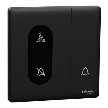 Bell press switch, Unica X, with DND and PCU symbol, jet black (Bell press switch Unica X) is a Schneider Electric product. Designed for reliable performance and long service life. Available across Iraq — contact us for pricing and delivery options.