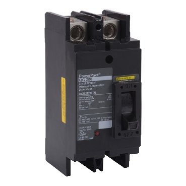 Circuit breaker, PowerPacT Q, 200A, 2 pole, 240VAC, 65kA, lugs, thermal magnetic, 80%, top of panel (Circuit breaker PowerPacT Q) is a Schneider Electric product. Designed for reliable performance and long service life. Available across Iraq — contact us for pricing and delivery options.