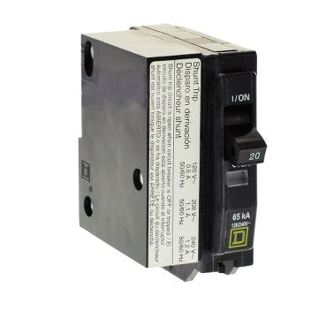 Mini circuit breaker, QO, 20A, 1 pole, 120/240VAC, 65kA, plug in, AC shunt (Mini circuit breaker QO) is a Schneider Electric product. Designed for reliable performance and long service life. Available across Iraq — contact us for pricing and delivery options.