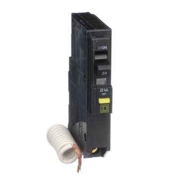 Mini circuit breaker, QO, 20A, 1 pole, 120VAC, 22kA, plug in, 6mA grd fault A, pigtail [TAA] (Mini circuit breaker QO) is a Schneider Electric product. Designed for reliable performance and long service life. Available across Iraq — contact us for pricing and delivery options.